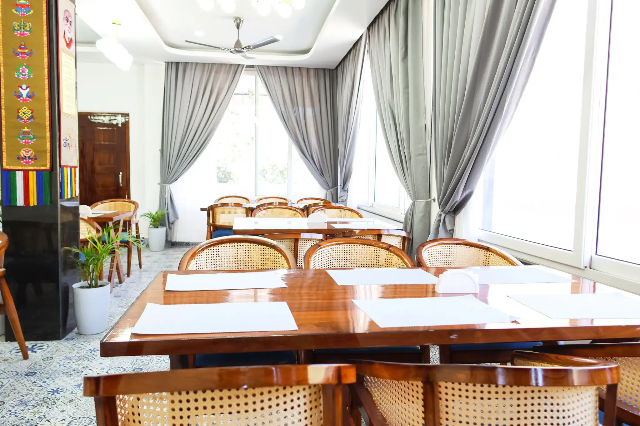 Spacious dining hall